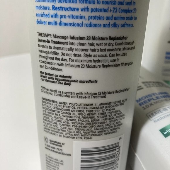 Infusium 23 Moisture Replenisher Leave In Treatment 3 Bottles DISCONTINUED Step3 - Picture 8 of 13
